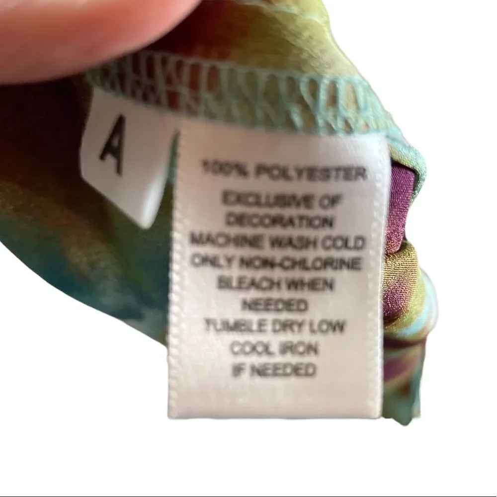 LOFT Green, Brown, & Deep Purple V-Neck Dress, Size 2‎